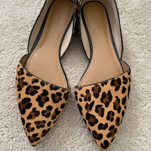 JCrew Calf Hair Leopard Flats
